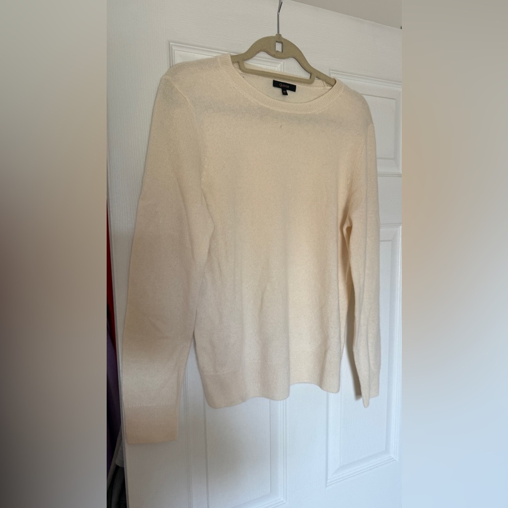 Quince Cream Crew Neck Sweater Timeless Style